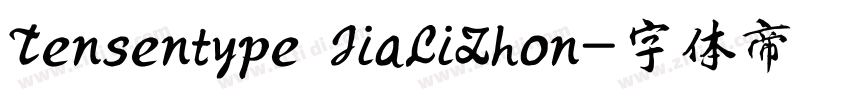 Tensentype JiaLiZhon字体转换